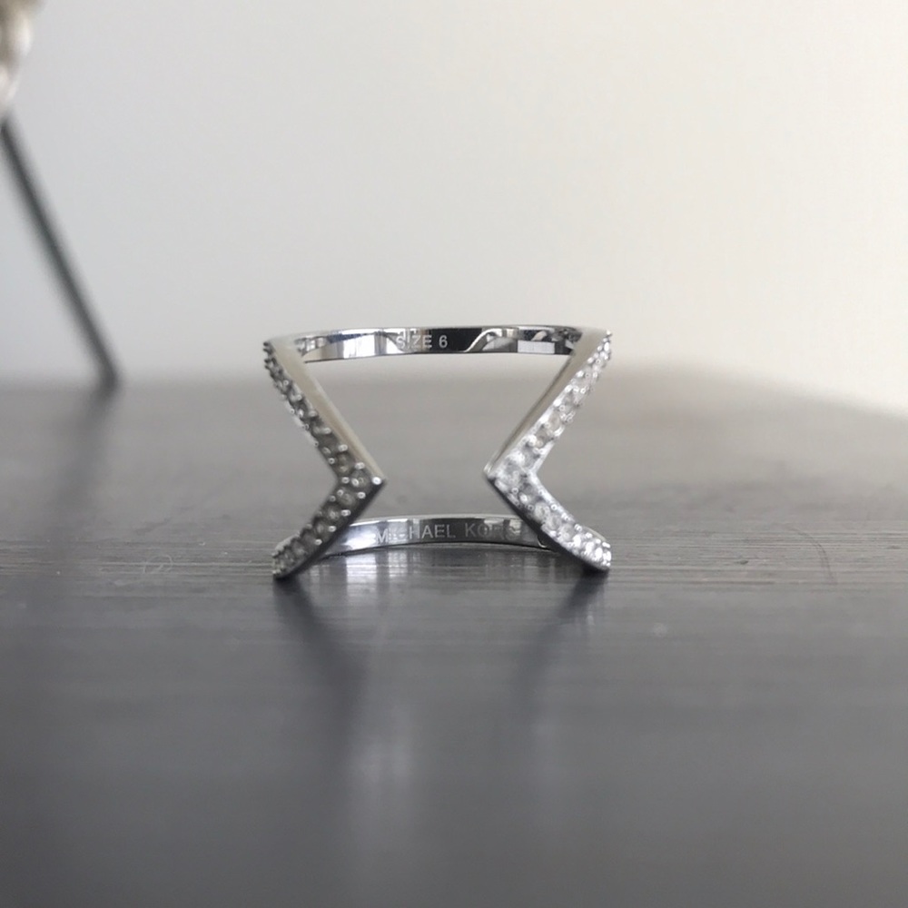 Michael Kota sterling silver diamond ring
